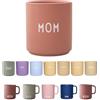Design Letters Tazzine Caffe MOM | Regalo Mamma | Tazza Mamma | Tazzine Caffe Particolari | Tazze Colazione Porcellana | Tazza Cappuccino con Lettere Incise| Tazze da The Lavabile lavastoviglie 250 Ml