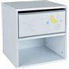 Fun House 713038 Comodino/Comodino con cassetto H.36 X L. 33 X P. 30 cm per Bambino, da 2 Anni