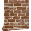 myforHD Carta da Parati Autoadesiva Mattone Vintage Decorativo Sfondo Adesivo Vinile Finta Pietra 44cmx600cm Mattoni Pellicola Adesiva Lavabile Paraschizzi Cucina Rimuovibile