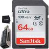 HeroFiber SanDisk 64 GB ultra SDXC Classe 10 UHS-I memory card + Xtech starter kit per fotocamere DSLR Canon, Canon EOS Rebel T6I T6s T6 T7 T7I T5i T5 T4i Sl2 Sl1 EOS 80D 77D 70D EOS, 64GB SD Memory Card