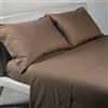 Caleffi - COMPLETO LENZUOLA A TINTA UNITA LETTO MATRIMONIALE VARI COLORI (Moka)
