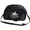 Bobby Aventure - Trasportino Gatto e per Cani Taglia Piccola 50x32x30 CM - Borsa Porta Cane, Gatti con Tracolla da Trasporto, Zaino per Animali Domestici, Nero, 45x18x30 CM - (max. 6 KG)