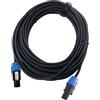 Pronomic pro-line BOXSP1-15 Cavo per Altoparlanti Compatibile Speakon 15m | Connettore: 2 poli compatibile Speakon, Sezione conduttori: 2x 1, 5 mm², Lunghezza: 15 m, Colore guaina: nero