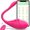 Mecofy Vibratore Portatile a 10 Modalità conTelecomando Bluetooth, vibratore in Silicone con Sincronizzazione Musicale Partner & App Control,per Donna Stimolatore Capezzolo&Punto G Giocattoli Sessuali
