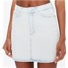 Calvin Klein Jeans High Rise A-Line Mini Skirt Gonna Denim Chiaro Donna