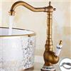 Keyohome Rubinetto Cucina Monocomando Cucina e Bagno Anticato Vintage Miscelatore Cucina Classico in Ottone (antico)