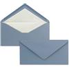 NEUSER PAPIER 50 x buste da lettera DIN lunga - Grigio-Blu con interno in seta bianca - 11 x 22 cm - 110 g/m² - ideali per inviti, biglietti di Natale, biglietti di auguri della serie FarbenFroh
