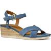 Geox D ISCHIA Corda B, Sandalo con Zeppa Donna, Dk Skin, 39 EU