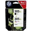 Hp Multipack Nero / Differenti Colori 6Za94Ae Mcvp 305 Xl 440 Pagine Originale