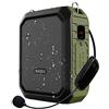 SHIDU Amplificatore vocale wireless Bluetooth Insegnante Microfono 18W Impermeabile portatile Amplificatore vocale Cuffia Mic Ricaricabile Voice Enhancer Microfono personale per aula all'aperto