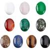 SUPERFINDINGS 10 Stili Cabochons di Pietre Preziose Naturali Ovali 30x22mm Perle di Pietre Preziose A Base Piatta Tinti di Quarzo Chakra Pietra per La Creazione di Gioielli Artigianali