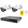 ELVOX KIT TVCC ELVOX 46550.412B 2 TELECAMERE 2 MPX BULLET 2MPX + 2 ALIMENTATORI