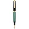 Pelikan 979468 - Penna Stilografica Linea M600 Classic, Verde Souveraen/Nero, Dettagli Oro 24K, Pennino Bicolore in Acciaio Inossidabile, Dimensione B, in confezione regalo