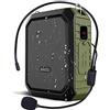 SHIDU Amplificatore vocale portatile, SHIDU Amplificatore vocale personale 18W con microfono cablato Cuffie Altoparlante Bluetooth impermeabile Sistema PA ricaricabile per esterni, insegnanti, spiaggia
