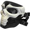 WISEONUS Maschera Softair Tattico Maschera Protettiva Skull Messenger Maschera per Halloween Caccia Paintball CS Wargame (Nero)