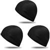 Catime 3 Pcs Cuffie da Nuoto Uomo Donna Bambini, Elastico Cuffia da Bagno in Tessuto Poliestere Unisex, Comoda Leggera Cappello Nuoto Antiscivolo, Cuffia Piscina per Capelli Lunghi Corti