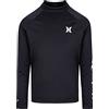 Hurley Rash Guard Rash Guard Rash Guard - Maglia a Maniche Lunghe, Nero, XL