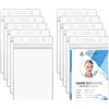 Vicloon Porta Badge, 10Pcs Custodie per Badge in Plastica, Portabadge di PVC Impermeabili, Trasparente Tesserino Carta di Credito per Fiere Scuole Conferenze, Verticale