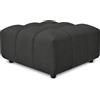 EvergreenWeb Pouf poggiapiedi con bombature morbide, Pouf Rubiq Antracite 60 x 60 cm