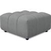 EvergreenWeb Pouf poggiapiedi con bombature morbide, Pouf Rubiq Grigio 60 x 60 cm