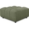 EvergreenWeb Pouf poggiapiedi con bombature morbide, Pouf Rubiq Oliva 60 x 60 cm