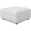 EvergreenWeb Pouf poggiapiedi con bombature morbide, Pouf Rubiq Ghiaccio 90 x 150 cm
