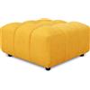 EvergreenWeb Pouf poggiapiedi con bombature morbide, Pouf Rubiq Giallo 90 x 150 cm