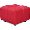 EvergreenWeb Pouf poggiapiedi con bombature morbide, Pouf Rubiq Rosso 60 x 150 cm