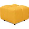 EvergreenWeb Pouf poggiapiedi con bombature morbide, Pouf Rubiq Giallo 60 x 150 cm