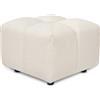 EvergreenWeb Pouf poggiapiedi con bombature morbide, Pouf Rubiq Crema 60 x 150 cm