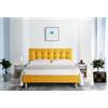 EvergreenWeb Letto Londra Giallo senape 160x190 cm