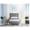 EvergreenWeb Letto Londra Grigio 90x190 cm