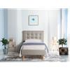 EvergreenWeb Letto Londra Tortora 90x190 cm