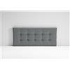 EvergreenWeb Testata Letto Londra Grigio 120x190 cm