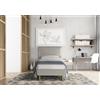 EvergreenWeb Letto Roma Tortora 90x190 cm