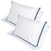 EvergreenWeb Coppia Cuscini con Elegante Federa Bianca e Blu Dalì 12 cm
