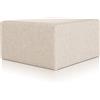 EvergreenWeb Pouf Rubino 83 x 83 cm Beige