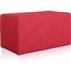 EvergreenWeb Pouf Rubino 43 x 83 cm Rosso