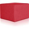 EvergreenWeb Pouf Rubino 63 x 63 cm Rosso