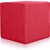 EvergreenWeb Pouf Rubino 53 x 53 cm Rosso