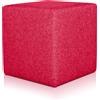 EvergreenWeb Pouf Rubino 43 X 43 cm Rosso