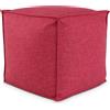 EvergreenWeb POUF QUADRATO PIUMA 100x100 cm Rosso
