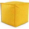 EvergreenWeb POUF QUADRATO PIUMA 80x80 cm Senape