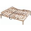 EvergreenWeb Rete a Motore Doghe in Legno Alzata Unica Orange 140x200 cm