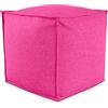 EvergreenWeb POUF QUADRATO PIUMA 60x60 cm Fuxia