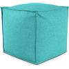 EvergreenWeb POUF QUADRATO PIUMA 50x50 cm Verde acqua