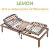 EvergreenWeb Rete Legno Motorizzata LEMON ELETTRICA ALZATA UNICA 90x200 cm
