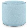 EvergreenWeb Pouf Rotondo da Interno & Esterno Piuma S Celeste