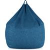 EvergreenWeb Poltrona sacco Pouf Piuma Blu XL