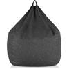 EvergreenWeb Poltrona sacco Pouf Piuma Antracite M
